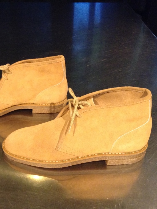 VTG Mason Shoes Suede Chukka Boots Men\'s Sz 9.5 E Lace Up Crepe Sole Made USA main image 4